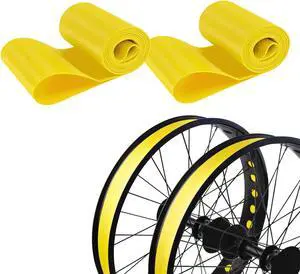 Maxfoot 20 Inch Rim Strip Rim Tape Fat Tire Tyre Liner PVC Inner Tube Cushion Protector Anti Puncture for Mountain Bike Road Bicycle Cycling Accessories 2PCS