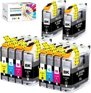 F FINDERS&CO Ink Cartridges Replacement for Brother LC203 LC201 LC201XL LC203XL Ink to Work with Brother MFC-J460DW J480DW J485DW J680DW J880DW J885DW MFC-J4320 J4620DW (4BK 2C 2M 2Y, 10 Pack)