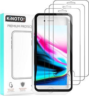 Kinoto Tempered Glass Screen Protector for iPhone 66S iPhone 7 iPhone 8 47Inch Screen Protectors with Installation Frame CaseFriendly Film 3Pack