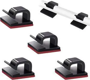 SOULWIT 50 Pcs Self Adhesive Cable Management Clips, Cable Organizers Sticky Wire Clips Cord Holder for TV PC Laptop Ethernet Cable Desktop Home Office (Black) SOULWIT 50 Pcs Self Adhesive Cable Management Clips, Cable Organizers Sticky Wire Clips Cord Holder for TV PC Laptop Ethernet Cable Desktop Home Office (Black)