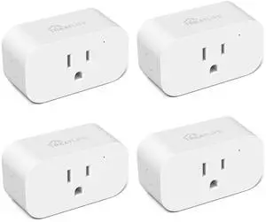 TREATLIFE 4 Pack Smart Plugs That Work with Alexa and Google Home, 7 Day Heavy Duty Programmable Timer, 1800W 15A WiFi Smart Outlet, Child Lock, Vacation Mode, Reliable WiFi Connection