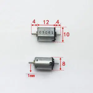 Mini M10 Dual Shaft Motor DC 3V-6V 5V High Speed Micro 8mm*10mm Electric Metal Brush Motor 1mm shaft