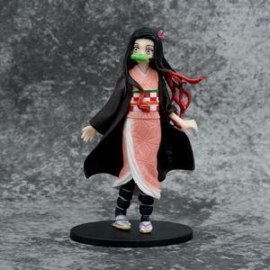 Demon Slayer Figure Nezuko Kamado Zenitsu Tanjirou Nine Pillars Figure Pvc Action Figures Doll Model Toys Gift12cm 1419cm grey5 