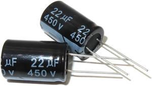 5PCS 22UF450V Electrolytic Capacitor 450V22UF Volume 16*25MM