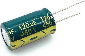 5pcs 120UF high frequency low impedance 450v 120UF aluminum electrolytic capacitor size 18*30 mm