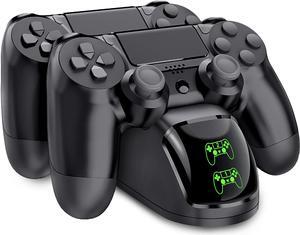 For PS4 Controller Charger, Controller USB Charging Station Dock for DualShock 4, PlayStation 4 Charging Station for Sony Playstation4 / PS4 / PS4 Slim / PS4 Pro Controller-Black