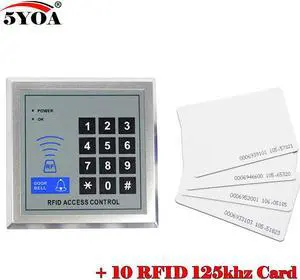 RFID Proximity Entry Door Lock Access Control System Machine Device Security Quality + 10 RFID Card