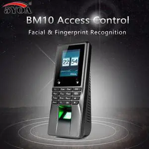 5YBM10A Biometric Facial Face Fingerprint Access Control Time Attendance Machine Electric Intercom Code System Door Lock