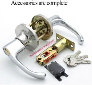 stainless steel three-bar style handle door lock knob with keys, zinc copper alloy universal for interior doors, bedroom