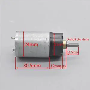 370 Planetary Geared Motor DC 3-12V Micro Gear Motor 73-290 rpm Full Metal Gearbox D Axis Diameter 4mm Motor for DIY Models