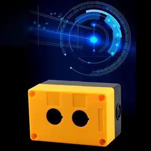 Push Button Switch Control Station Box 2 Button Holes Waterproof Plastic Emergency Stop Switch Push Button Box 22mm 110x72x65mm