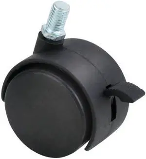 4PCS/Lot 1.5 Inch Floor Protector Nylon Casters Wheels with Brake, 8mm Screw Mounting, Wheels for Office Chair, Furniture