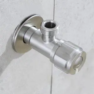 304 Stainless Steel Faucet Triangle Valve Modern Quarter Turn Angle Valve Inlet Water Stop Valve Lead Free