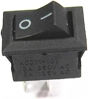 5pc/set Delicate Rocker Switch 10 * 15 mm AC 3A/250V  6A/125V 2 Pin Red Black ON/OFF I/O Micro switch