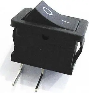 5pc/set Black Button Mini Switch 6A 250v/AC 10A 125V/AC KCD1 2Pin Snap-in On / Off rocker switch 20mm * 15mm