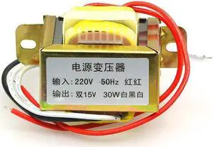30W*12V power transformer input 220V 50Hz/ dual output 15V
