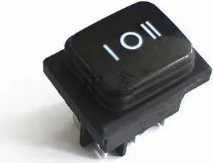 1PC three position toggle switch 6 feet KCD2 KCD4  (on -off - on) black rocker switch Copper foot