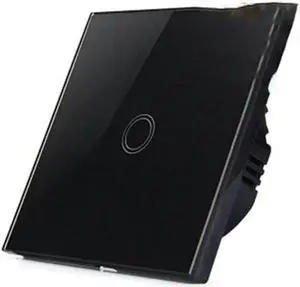 1pcs 3 colors Smart Touch Switch 86 Type Wall Switch, Glass Panel Wall Touch Light Switch Single Live Wire Home Switch