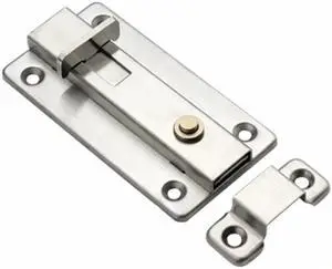 3 Inch Stainless Steel Door Latch Sliding Lock Barrel Bolt Automatic Spring Latch Safety Lock for Hotel Office Home Cabinet