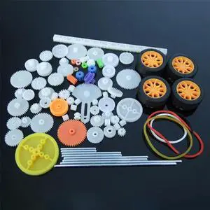 78pcs/set Model Gear Kit Motor Axles, Tires, Bushings, Copper Gears, Bevels, Racks Accessories For DIY Toy Car Gears Model Parts