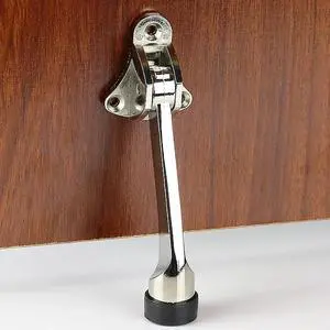 Hardware Kickdown Door Stop, Door Stopper Hinge, Non-Slip Rubber, Metal Door Stopper Holder, Anti-collision, Zinc Alloy