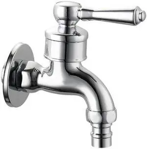 Faucet Solid Brass Outdoor Garden Washing Machine Tap Chrome Plated Standard G1/2 Threaded