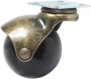 5PCS/Lot 1.5 Inch PP Heavy Duty 15-20kg Swivel Plate Casters Round Wheels No Noise Casters Wheels Fit for Home or Office Cabinet