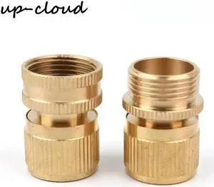 1pc pure brass garden water gun connector washing machine quick connector male/female 3/4" 16mm hose/pipe adapter