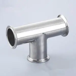 1.5" 1-1/2" OD 38mm Stainless Steel SS316 Sanitary 3 Way Tee Ferrule OD 50.5MM Fit 1.5" Tri Clamp