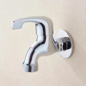 1PC Solid Brass Washing Machine Faucet Outdoor Garden Faucet 1/2" Inlet with 3/4" Thread Outlet Wall Mount Bibcock