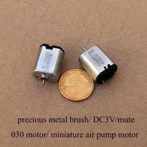 Mini Precious DC3V 6500RPM 030 Motor Metal Brush Mute Air Pump Motor 1.5mm Output Shaft For Motor Accessories 11.7*15.3mm