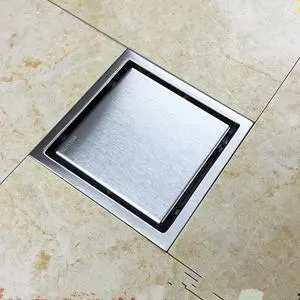 Invisible Square Style Floor Waste Bathroom Shower Drain 304 Stainless Steel