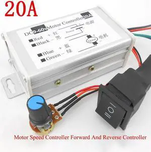 20A PWM DC Motor Speed Forward/Reverse Controller Motor Controller Positive/Negative Controller Electrical Equipment Accessories
