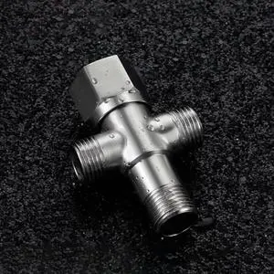Dual Compression Outlet Angle Stop Valve 1/2" Water Heater Angle for Bathroom Fixtures 304 Stainless Steel Water Valve Shut Off