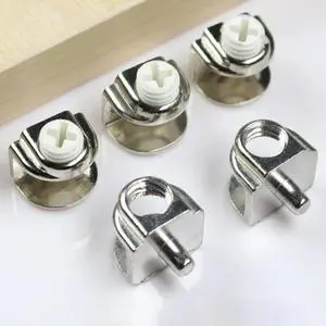 Half Round Adjustable Glass Shelf Clips Glass Holder Bracket Heavy Duty Clamp Shelf Clip Corner Bracket Clamp, Zinc Alloy