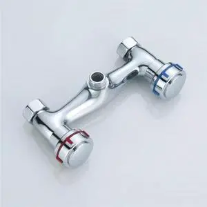 Brass Chrome Bathtub Faucet Shower Bathroom Mixer Tap Faucet Hot and Cold Water Mixing Faucet Wall Mounted