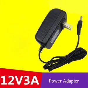 US/EU/AU/UK Plug 12V 3A Power Adapter DC Adapters Power Supply Charger Supply For LED Light Router Monitor LED Lamp Supply 1m