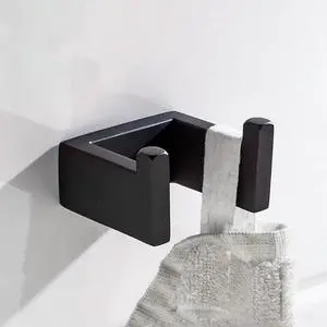 Stainless Steel  Double Hook Clothes Pegs Robe Hooks Wall Mounted Bathroom Towel Hooks Home Door Coat Hanger Hook Storage Rack