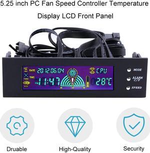1PCS LCD Panel CPU Fan Speed Controller Temperature Display 5.25 inch PC Fan Speed Controller