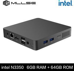 MLLSE M2 Mini PC Intel Celeron N3350 Processor Windows 10 4K 6GB 64GB USB HDMI BT M.2 Slot 1000M AC Wifi