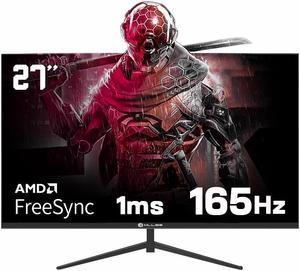MLLSE 27" 165Hz 1080P Gaming Monitor, 1ms AMD FreeSync, HDR Support, HDMI+DP+Audio+USB+DC
