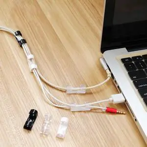 20pc/set Self-adhesive USB Cables Wire Organizer Line Cable Clip Buckle Clips Ties Fixer Fastener Holder Telephone Line Winde