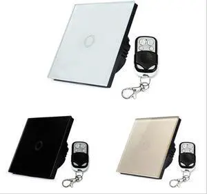 1set Wireless Remote Light Switch with Single Live Wire ,1 Open RF433 Remote Wall Touch Switch for Home Remote Switch