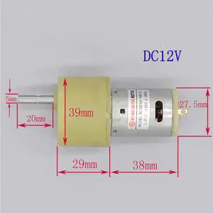 Alloy Gearwheel RS385 Micro Gear Motor 6-12V 0.2-0.24A 30-60RPM Carbon Brush Deceleration Electric Machinery DIY Smart Car Toys