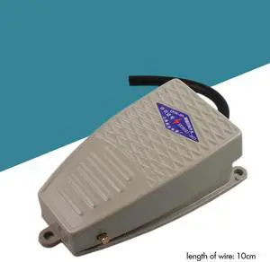 Foot Switch EKW-5A Switch for Spot Welding Machine Self Reset Foot Switch Anti-slip Pedal Switch Aluminum Shell with Wire