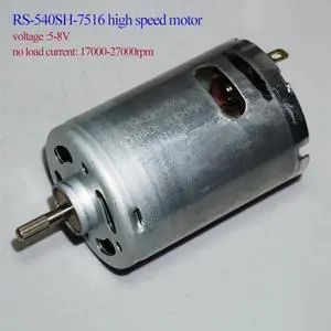 RS540-7516 5-8V high speed DC motor, for boat car model dynamic electric powerful tool vacuum cleaning machine