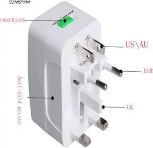 Real Rushed Travel Converter Adaptor Universal Conversion Plug Multi-purpose For Many Countries,such As Us\uk\au\eur Etc.