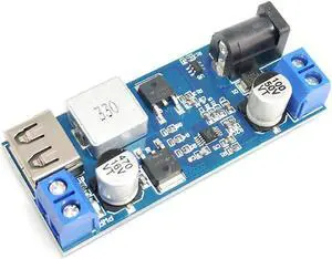 Step Down Voltage Regulator DC 9V-36V 24V/12V to 5V 5A Voltage Reducer Transformer Module Board with USB Port, LED Light