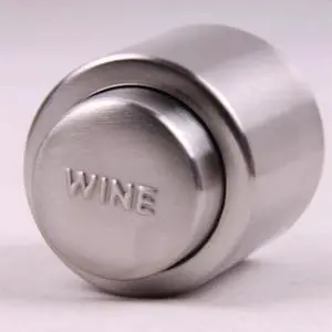 1pc Stainless Steel  Wine Stopper Red Wine/Champagne Push TypeVacuum Seal Sealant Pump Cap Sealer Bottle Cover Kitchen Bar Tools