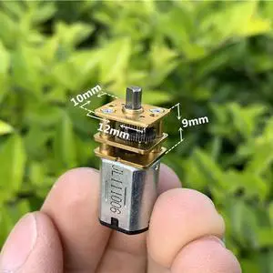 GA12-N20 Short-axis Miniature Geared Motor 3V 6V Low Speed Full Metal Gearbox Motor for Electronic Door Lock, Shaft Diameter 3mm